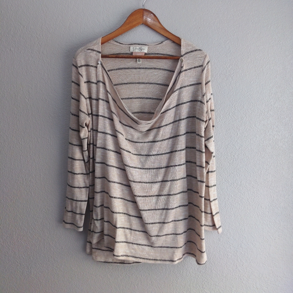 Jessica Simpson Nursing Stripe Wrap Top